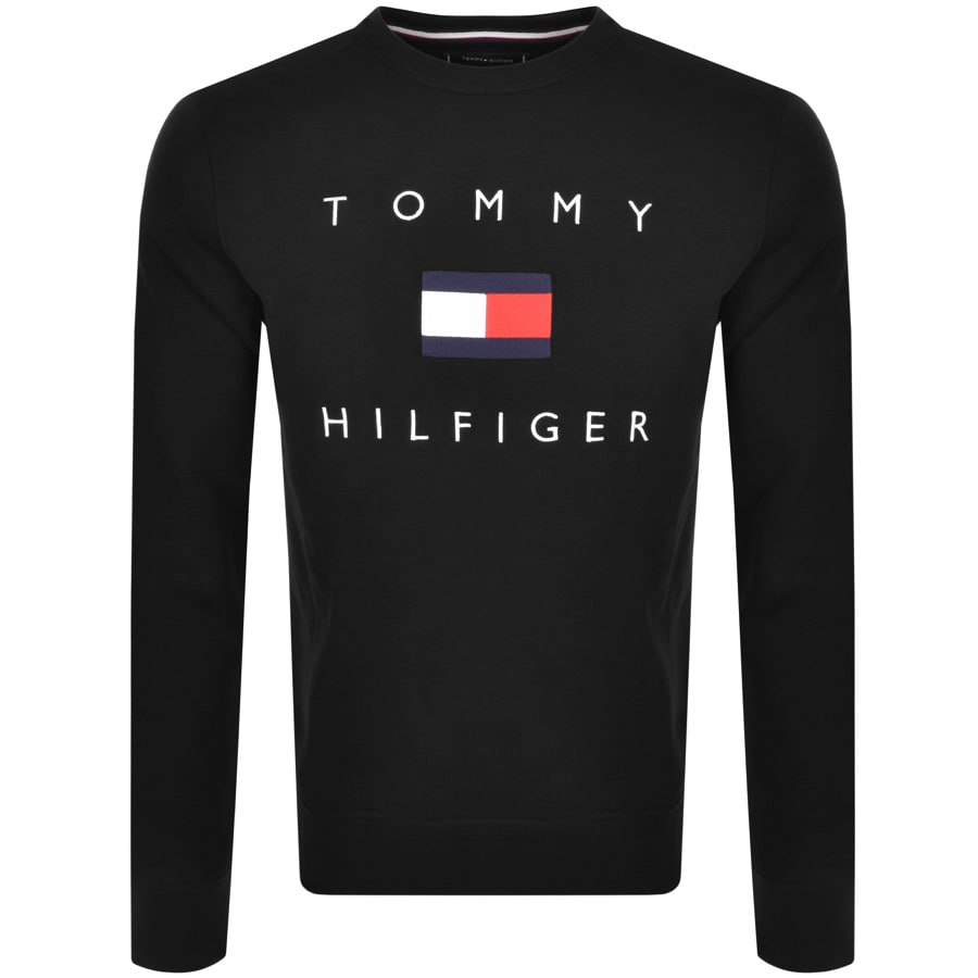 Alternative Image for ProductTommy Hilfiger Flag Crew Neck Sweatshirt Black1
